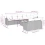 8-teiliges Gartensofa-Set und schwarze synthetische Rattankissen von , Modulare Sofas für den Außenbereich - Ref: Foro24-3251...