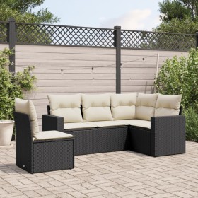 5-teiliges Gartenmöbel-Set und schwarze synthetische Rattankissen von , Gartensets - Ref: Foro24-3218956, Preis: 309,58 €, Ra...