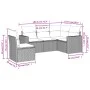5-piece garden furniture set and black synthetic rattan cushions by , Garden sets - Ref: Foro24-3218956, Price: 317,61 €, Dis...
