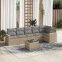 7-piece garden sofa set and beige synthetic rattan cushions by , Garden sets - Ref: Foro24-3218989, Price: 441,53 €, Discount: %