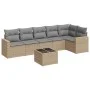 7-piece garden sofa set and beige synthetic rattan cushions by , Garden sets - Ref: Foro24-3218989, Price: 441,53 €, Discount: %