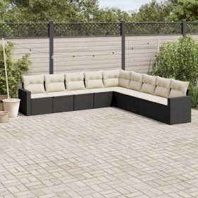 8-teiliges Gartensofa-Set und schwarze synthetische Rattankissen von , Gartensets - Ref: Foro24-3219076, Preis: 515,67 €, Rab...