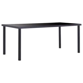 Black tempered glass dining table 180x90x75 cm by vidaXL, Kitchen and dining tables - Ref: Foro24-281855, Price: 223,52 €, Di...
