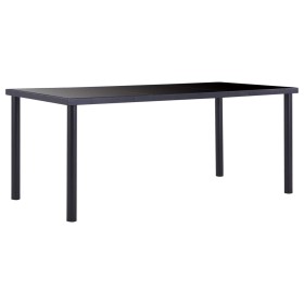 Schwarzer Esstisch aus gehärtetem Glas, 180 x 90 x 75 cm von vidaXL, Küchen- und Esstische - Ref: Foro24-281855, Preis: 212,4...