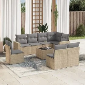 9-piece garden sofa set with beige synthetic rattan cushions by , Garden sets - Ref: Foro24-3219069, Price: 543,25 €, Discoun...