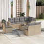 9-teiliges Gartensofa-Set mit beigen synthetischen Rattankissen von , Gartensets - Ref: Foro24-3219069, Preis: 543,62 €, Raba...