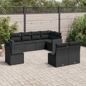 8-piece garden sofa set and black synthetic rattan cushions by , Garden sets - Ref: Foro24-3219055, Price: 518,39 €, Discount: %