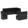 8-piece garden sofa set and black synthetic rattan cushions by , Garden sets - Ref: Foro24-3219055, Price: 503,80 €, Discount: %