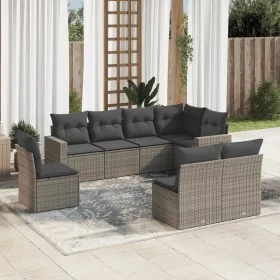 Set de sofás de jardín 8 pzas y cojines ratán sintético gris de , Conjuntos de jardín - Ref: Foro24-3219060, Precio: 468,50 €...