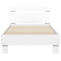 White engineered wood bed frame with headboard 75x190 cm by , Beds and slatted bases - Ref: Foro24-838568, Price: 75,13 €, Di...
