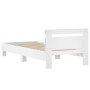 Weißer Bettrahmen aus Holzwerkstoff mit Kopfteil 75 x 190 cm von , Betten und Lattenroste - Ref: Foro24-838568, Preis: 75,13 ...