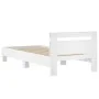 White engineered wood bed frame with headboard 75x190 cm by , Beds and slatted bases - Ref: Foro24-838568, Price: 68,07 €, Di...