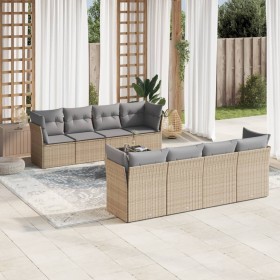 9-piece garden sofa set with beige synthetic rattan cushions by , Garden sets - Ref: Foro24-3217309, Price: 519,71 €, Discoun...