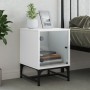 Nachttisch mit weißer Glastür 35x37x50 cm von , Nachttische - Ref: Foro24-836518, Preis: 28,47 €, Rabatt: %