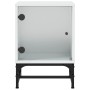 Nachttisch mit weißer Glastür 35x37x50 cm von , Nachttische - Ref: Foro24-836518, Preis: 28,47 €, Rabatt: %