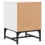 Bedside table with white glass door 35x37x50 cm by , Nightstands - Ref: Foro24-836518, Price: 28,21 €, Discount: %