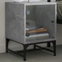 Nachttisch mit betongrauer Glastür 35x37x50 cm von , Nachttische - Ref: Foro24-836524, Preis: 27,66 €, Rabatt: %