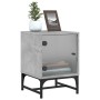 Nachttisch mit betongrauer Glastür 35x37x50 cm von , Nachttische - Ref: Foro24-836524, Preis: 27,66 €, Rabatt: %
