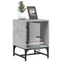 Nachttisch mit betongrauer Glastür 35x37x50 cm von , Nachttische - Ref: Foro24-836524, Preis: 27,66 €, Rabatt: %