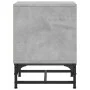 Mesita de noche con puerta de vidrio gris hormigón 35x37x50 cm de , Mesitas de noche - Ref: Foro24-836524, Precio: 27,42 €, D...