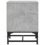 Nachttisch mit betongrauer Glastür 35x37x50 cm von , Nachttische - Ref: Foro24-836524, Preis: 27,66 €, Rabatt: %