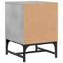 Mesita de noche con puerta de vidrio gris hormigón 35x37x50 cm de , Mesitas de noche - Ref: Foro24-836524, Precio: 27,42 €, D...