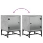 Nachttisch mit betongrauer Glastür 35x37x50 cm von , Nachttische - Ref: Foro24-836524, Preis: 27,66 €, Rabatt: %