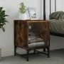 Nightstand with smoked oak glass door 35x37x50 cm by , Nightstands - Ref: Foro24-836526, Price: 27,38 €, Discount: %