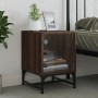 Nachttisch mit Glastür, braune Eiche, 35 x 37 x 50 cm von , Nachttische - Ref: Foro24-836530, Preis: 30,47 €, Rabatt: %
