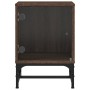Nachttisch mit Glastür, braune Eiche, 35 x 37 x 50 cm von , Nachttische - Ref: Foro24-836530, Preis: 30,47 €, Rabatt: %