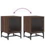 Nachttisch mit Glastür, braune Eiche, 35 x 37 x 50 cm von , Nachttische - Ref: Foro24-836530, Preis: 30,47 €, Rabatt: %