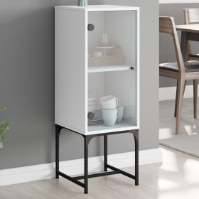 Beistellschrank mit weißer Glastür 35x37x100 cm von , Sideboards - Ref: Foro24-836553, Preis: 45,93 €, Rabatt: %
