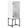 Armario auxiliar con puerta de vidrio blanco 35x37x100 cm de , Aparadores - Ref: Foro24-836553, Precio: 45,87 €