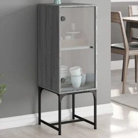 Auxiliary cabinet with Sonoma gray glass door 35x37x100 cm by , Sideboards - Ref: Foro24-836558, Price: 51,90 €, Discount: %