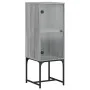 Beistellschrank mit Glastür in Sonoma-Grau, 35 x 37 x 100 cm von , Sideboards - Ref: Foro24-836558, Preis: 52,27 €, Rabatt: %