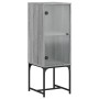 Beistellschrank mit Glastür in Sonoma-Grau, 35 x 37 x 100 cm von , Sideboards - Ref: Foro24-836558, Preis: 52,90 €, Rabatt: %