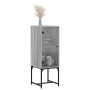 Armario auxiliar con puerta de vidrio gris Sonoma 35x37x100 cm de , Aparadores - Ref: Foro24-836558, Precio: 52,84 €, Descuen...