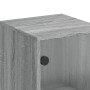 Beistellschrank mit Glastür in Sonoma-Grau, 35 x 37 x 100 cm von , Sideboards - Ref: Foro24-836558, Preis: 52,90 €, Rabatt: %