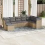 Gartensofa-Set mit beigen Kissen 8 Stück PE-Rattan von , Gartensets - Ref: Foro24-3249888, Preis: 511,20 €, Rabatt: %