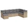 Gartensofa-Set mit beigen Kissen 8 Stück PE-Rattan von , Gartensets - Ref: Foro24-3249888, Preis: 511,20 €, Rabatt: %
