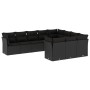 Gartensofa-Set 10-teilig mit schwarzen synthetischen Rattankissen von , Gartensets - Ref: Foro24-3250054, Preis: 632,24 €, Ra...