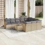 11-piece garden sofa set with beige synthetic rattan cushions by , Garden sets - Ref: Foro24-3250068, Price: 666,27 €, Discou...