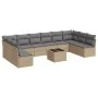 11-teiliges Gartensofa-Set mit beigen synthetischen Rattankissen von , Gartensets - Ref: Foro24-3249938, Preis: 644,08 €, Rab...
