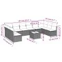 11-teiliges Gartensofa-Set mit beigen synthetischen Rattankissen von , Gartensets - Ref: Foro24-3249938, Preis: 644,08 €, Rab...