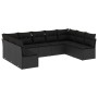 8-teiliges Gartensofa-Set und schwarze synthetische Rattankissen von , Gartensets - Ref: Foro24-3249904, Preis: 540,16 €, Rab...