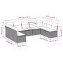 8-piece garden sofa set and black synthetic rattan cushions by , Garden sets - Ref: Foro24-3249904, Price: 522,34 €, Discount: %
