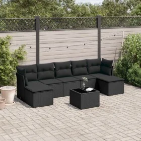 Set de sofás de jardín 8 piezas y cojines ratán sintético negro de , Conjuntos de jardín - Ref: Foro24-3249874, Precio: 457,4...