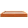 Bettgestell aus massivem Kiefernholz in Wachsbraun, 160 x 200 cm von , Betten und Lattenroste - Ref: Foro24-844426, Preis: 12...