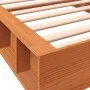 Bettgestell aus massivem, wachsbraunem Kiefernholz, 100 x 200 cm von , Betten und Lattenroste - Ref: Foro24-844430, Preis: 10...