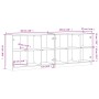 Black engineered wood shelving unit with doors 204x37x75 cm by , Bookcases and shelves - Ref: Foro24-3206532, Price: 205,41 €...